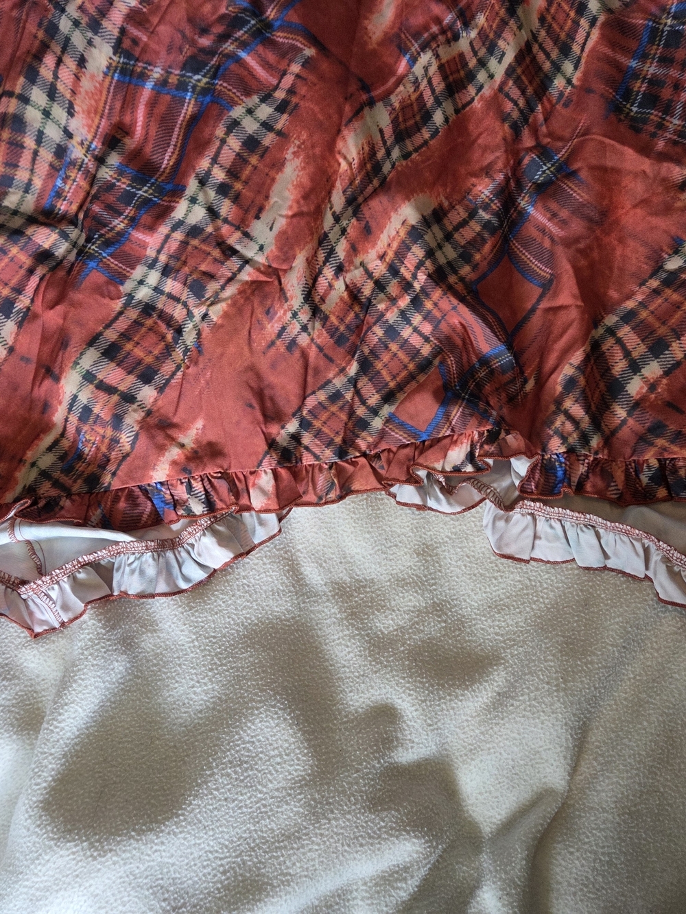 Cider Orange Plaid Midi-Dress - Picture 12 of 15